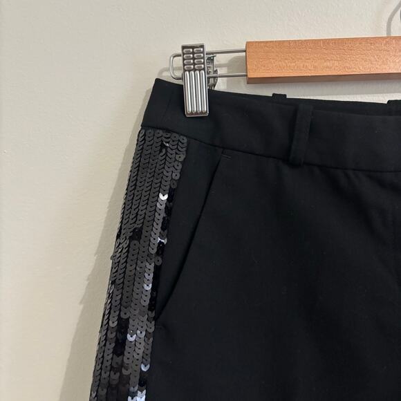 MICHAEL Michael Kors Sequin Black Mini Shorts Sz 2 - Picture 4 of 7